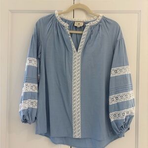 Tuckernuck Lace Trim Blouse